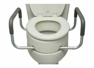 Elongated Toilet Seat Riser with Arms